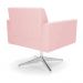 Kit 2 Poltronas Giratória Viena Gomada Suede Rosa Bebê Base Cromada - D'Rossi