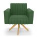 Kit 2 Poltronas Giratória Viena Gomada Suede Verde Base de Madeira MA30 - D'Rossi