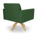 Kit 2 Poltronas Giratória Viena Gomada Suede Verde Base de Madeira MA30 - D'Rossi