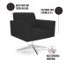 Kit 2 Poltronas Giratória Viena Gomada Veludo Preto Base Cromada - D'Rossi