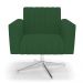 Kit 2 Poltronas Giratória Viena Gomada Veludo Verde Base Cromada - D'Rossi