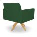 Kit 2 Poltronas Giratória Viena Gomada Veludo Verde Base de Madeira MA30 - D'Rossi