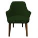 Kit 2 Poltronas Lorem Suede Verde Pés Chanfrado Tabaco C05 - D'Rossi