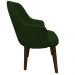 Kit 2 Poltronas Lorem Suede Verde Pés Chanfrado Tabaco C05 - D'Rossi