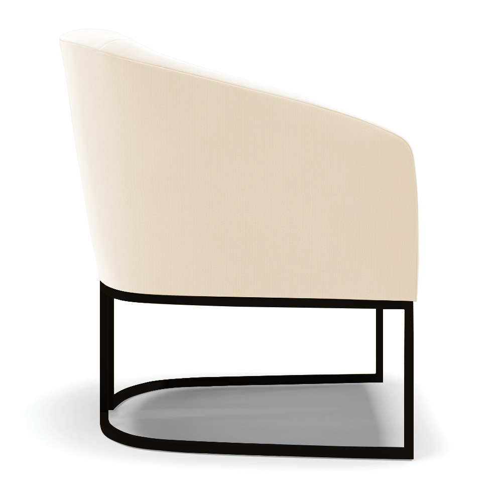 Kit 2 Poltronas Stella Suede Base Metálica Industrial Preto - D'Rossi