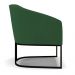 Kit 2 Poltronas Stella Veludo Verde Base Metálica Industrial Preto - D'Rossi
