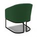 Kit 2 Poltronas Stella Veludo Verde Base Metálica Industrial Preto - D'Rossi