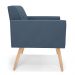 Kit 2 Poltronas Viena Gomada Suede Azul Marinho Pés Palito Natural - D'Rossi