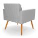 Kit 2 Poltronas Viena Gomada Suede Cinza Pés Palito Castanho - D'Rossi