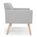Kit 2 Poltronas Viena Gomada Suede Cinza Pés Palito Natural - D'Rossi