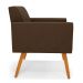 Kit 2 Poltronas Viena Gomada Suede Marrom Pés Palito Castanho - D'Rossi