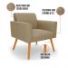 Kit 2 Poltronas Viena Gomada Suede Marrom Rato Pés Palito Castanho - D'Rossi