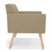 Kit 2 Poltronas Viena Gomada Suede Marrom Rato Pés Palito Natural - D'Rossi