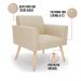 Kit 2 Poltronas Viena Gomada Suede Pés Palito Natural - D'Rossi