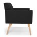Kit 2 Poltronas Viena Gomada Suede Preto Pés Palito Natural - D'Rossi