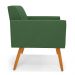 Kit 2 Poltronas Viena Gomada Suede Verde Pés Palito Castanho - D'Rossi