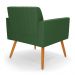Kit 2 Poltronas Viena Gomada Suede Verde Pés Palito Castanho - D'Rossi