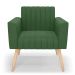 Kit 2 Poltronas Viena Gomada Suede Verde Pés Palito Natural - D'Rossi