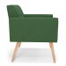 Kit 2 Poltronas Viena Gomada Suede Verde Pés Palito Natural - D'Rossi