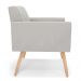Kit 2 Poltronas Viena Gomada Veludo Cinza Pés Palito Natural - D'Rossi