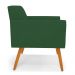 Kit 2 Poltronas Viena Gomada Veludo Verde Pés Palito Castanho - D'Rossi