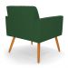 Kit 2 Poltronas Viena Gomada Veludo Verde Pés Palito Castanho - D'Rossi
