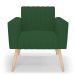 Kit 2 Poltronas Viena Gomada Veludo Verde Pés Palito Natural - D'Rossi