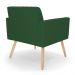Kit 2 Poltronas Viena Gomada Veludo Verde Pés Palito Natural - D'Rossi