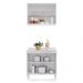 Kit Armário Aéreo e Balcão de Cozinha Lavanderia 02 Portas Loren com Tampo 80 cm - D'Rossi