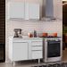 Kit Armário Aéreo e Balcão de Cozinha Lavanderia Aurora com Tampo 100 cm - D'Rossi
