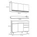 Kit Armário Aéreo e Balcão de Cozinha Lavanderia Dora com Tampo Branco 120 cm - D'Rossi