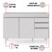 Kit Armário Aéreo e Balcão de Cozinha Lavanderia Dora sem Tampo Branco 120 cm - D'Rossi