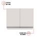 Kit Armário Aéreo e Balcão para Cooktop de Cozinha 02 Portas Diana Branco 80 cm - D'Rossi