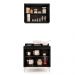 Kit Armário Aéreo e Balcão para Cooktop de Cozinha 02 Portas Diana Preto 80 cm - D'Rossi