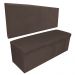 Kit Calçadeira e Painel Clean 100 cm Suede Marrom D'Rossi