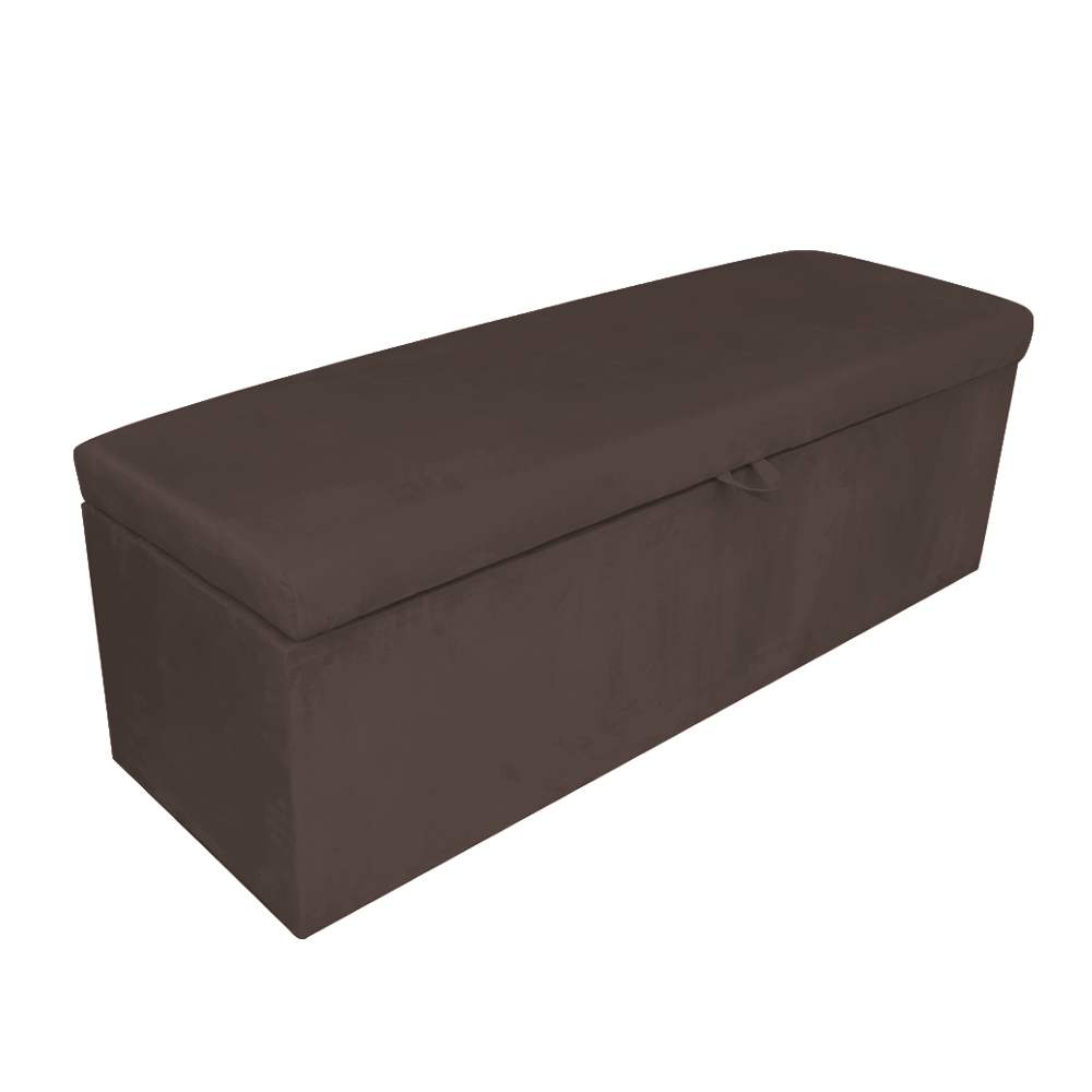 Kit Calçadeira e Painel Clean 100 cm Suede Marrom D'Rossi