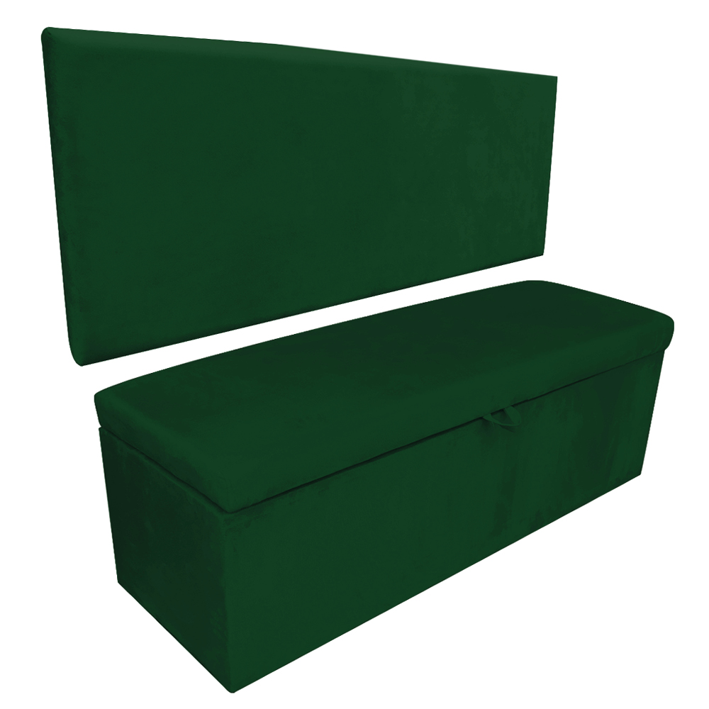 Kit Calçadeira e Painel Clean 100 cm Suede Verde D'Rossi