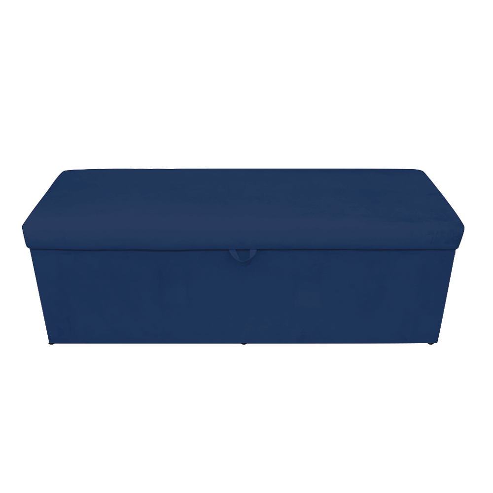 Kit Calçadeira e Painel Clean 140 cm Suede Azul Marinho D'Rossi