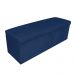Kit Calçadeira e Painel Clean 140 cm Suede Azul Marinho D'Rossi
