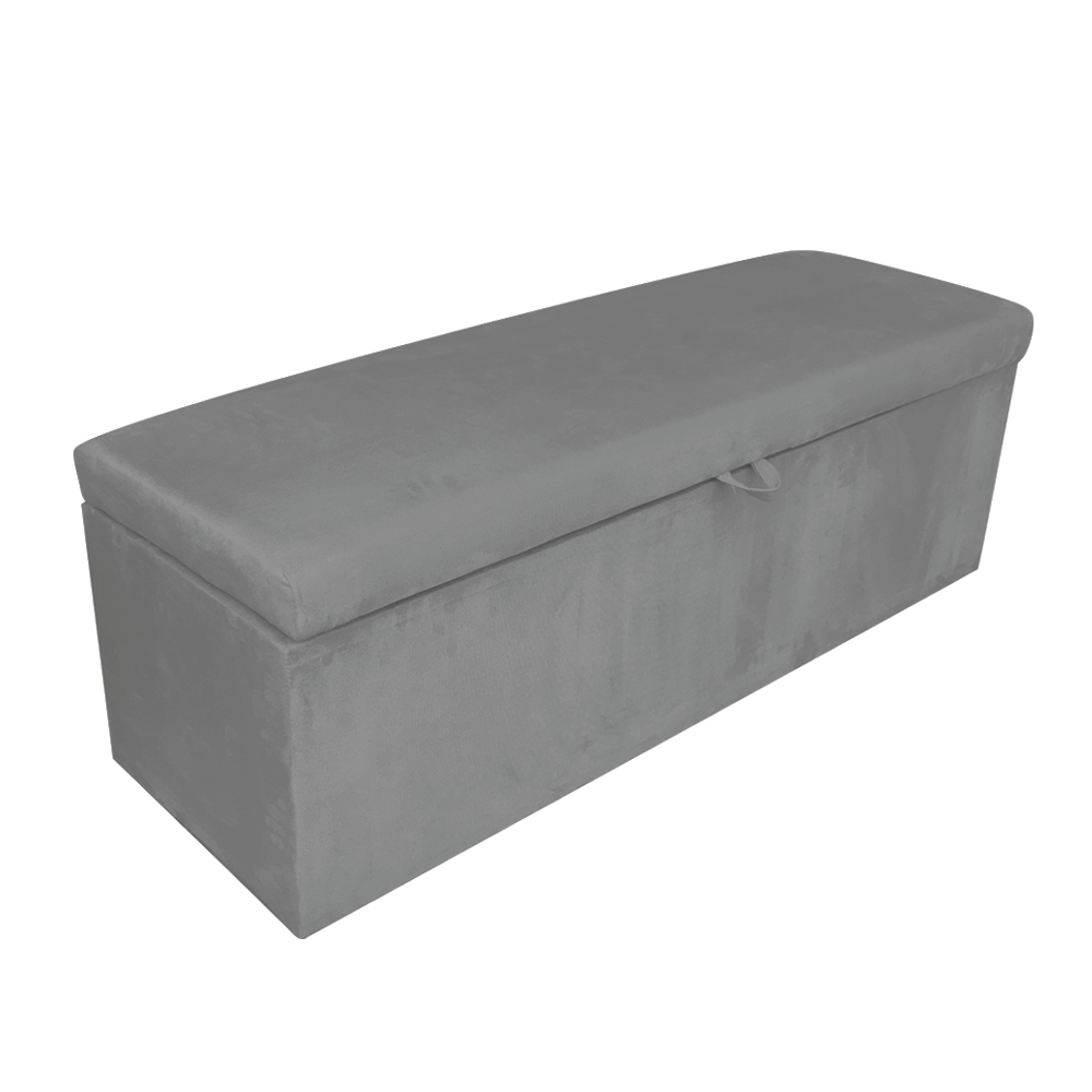 Kit Calçadeira e Painel Clean 140 cm Suede Grafite D'Rossi