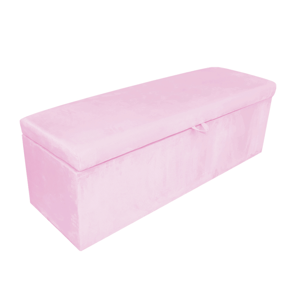 Kit Calçadeira e Painel Clean 160 cm Suede Rosa Bebê D'Rossi