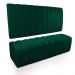 Kit Calçadeira e Painel Olivia Queen 160 cm Veludo Verde Esmeralda - D'Rossi