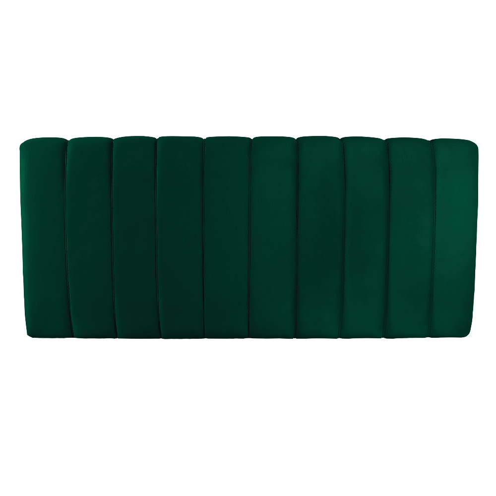 Kit Calçadeira e Painel Olivia Queen 160 cm Veludo Verde Esmeralda - D'Rossi