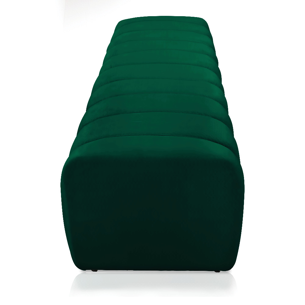 Kit Calçadeira e Painel Olivia Queen 160 cm Veludo Verde Esmeralda - D'Rossi
