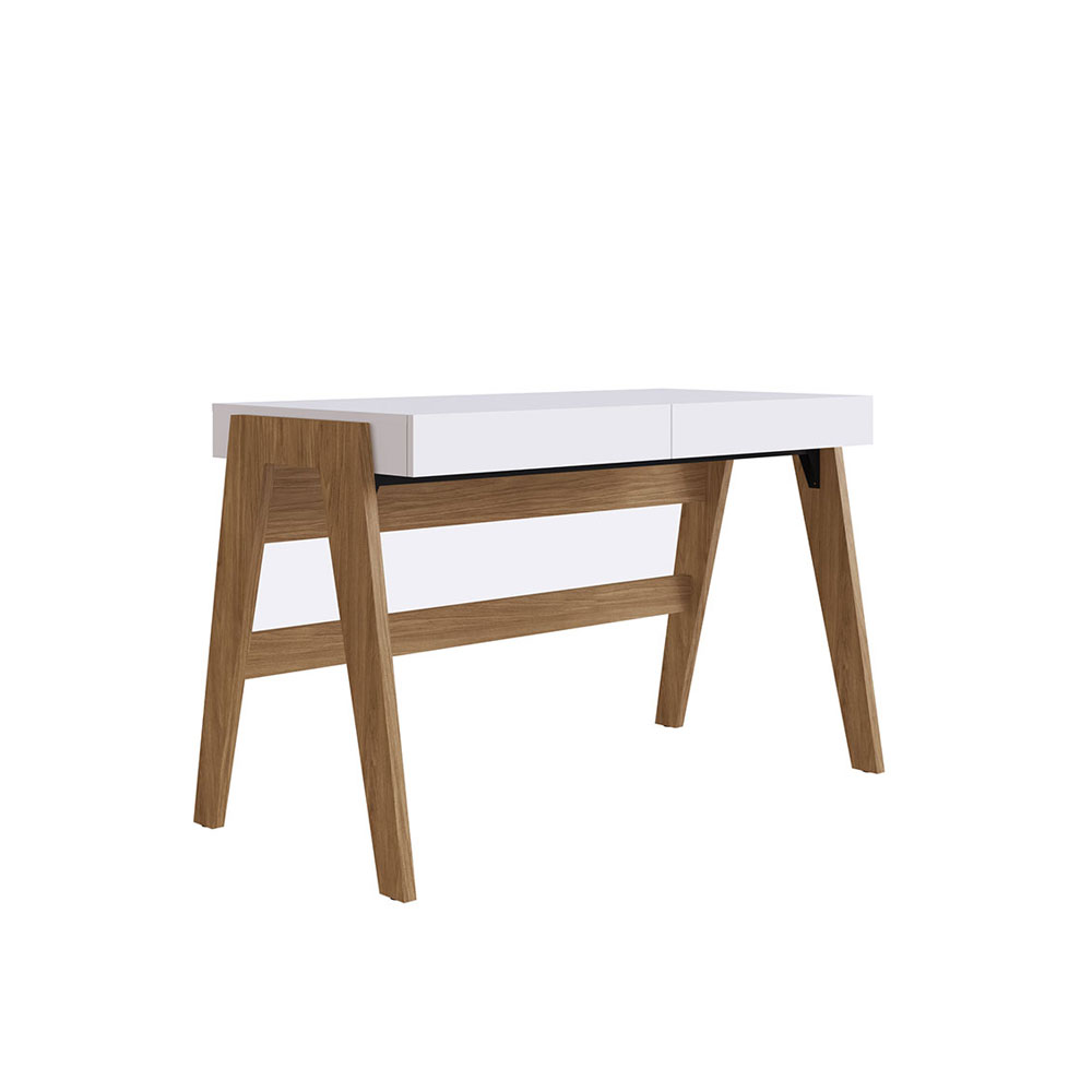 Kit Estante e Escrivaninha Trend Hanover e Off White - D'Rossi