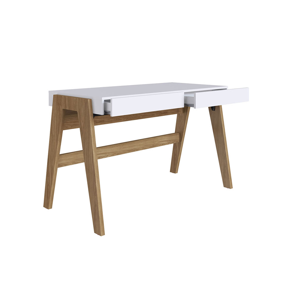 Kit Estante e Escrivaninha Trend Hanover e Off White - D'Rossi