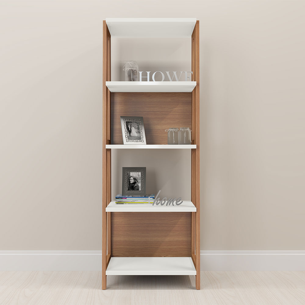 Kit Estante e Escrivaninha Trend Hanover e Off White - D'Rossi