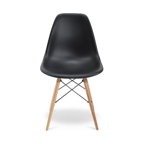Kit Mesa Para Computador Escrivaninha Porto Natura 120 cm e Cadeira Eiffel Charles Eames Preto D'Rossi