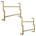 Kit Porta Toalha Industrial Metálico Dourado - D'Rossi