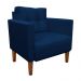 Kit Sofá Retrô Namoradeira 2 Lugares e 02 Poltronas Livia Suede Azul Marinho - D'Rossi